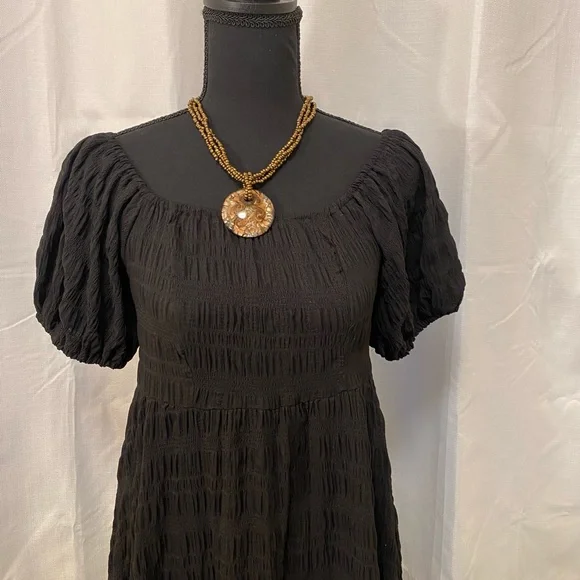 SHEIN Square Neck Puff Sleeve Black Size Small - Picture 2 of 11